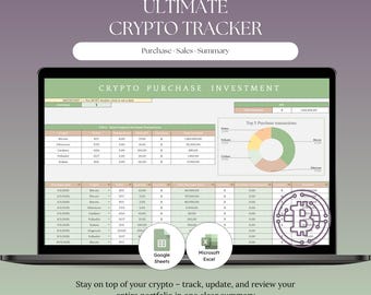 Crypto Portfolio Tracker Spreadsheet | FIFO Capital Gains Calculator (Google Sheets, Excel)