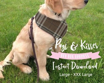 DIY Dog Harness LARGE Breed, Sewing Pattern & Full Instructions PDF Download