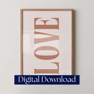 Minimalist Bible Verse Digital Download – “Love” 1 Corinthians 13:13 Christian Print