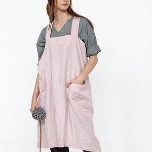Apron sewing PDF, 7 sizes - from XS to 3X, Pinafore apron sewing pattern, Wrap apron pattern PDF, linen cross apron