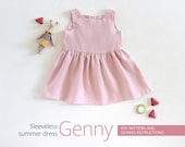 Girls dress pattern, Kids dress pattern, Smock dress sewing pattern, Girls summer dress Pattern 3m-6Y