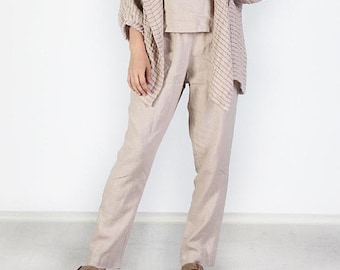Trousers pattern PDF, Trousers sewing pattern with pockets, Cropped pants PDF, pants elastic waist