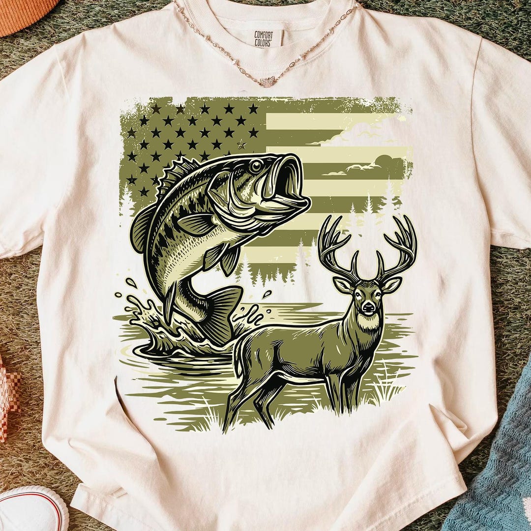 Whispers of the Wild Life – Bass Fishing & Deer Hunting PNG – Rustic ...