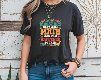 Jurassic Math Mayhem - Funny Dinosaur Math Teacher Poster - Humorous Printable Classroom Wall Art - Math Joke Digital Download