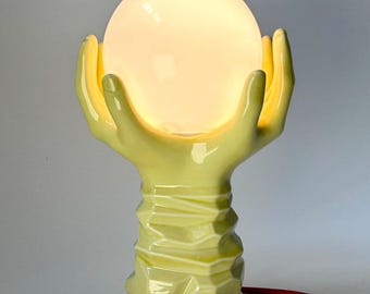 Rare Vintage Ceramic Hand Table Lamp – Árpád Világhy Design