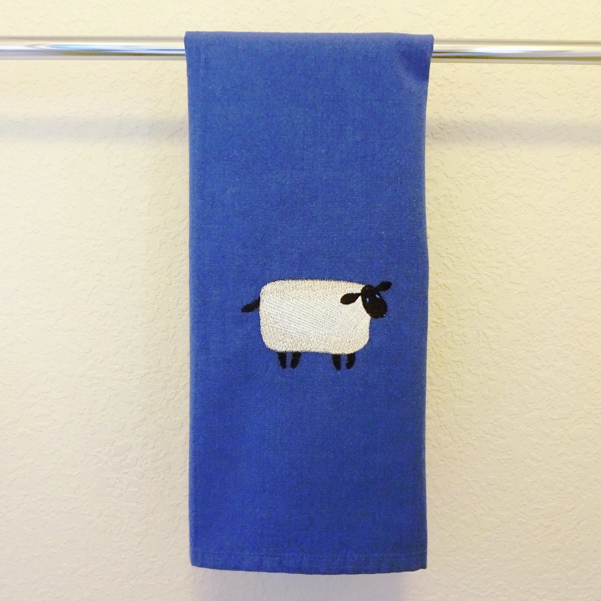 Toalla de mano de oveja toalla de oveja azul toalla de mano | Etsy