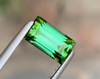 2.40cts Dual Green Natural Tourmaline Baguette Cut Gemstone