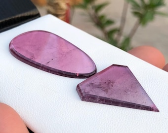 Purplish Pink Tourmalines Slices | 31.90ct | Pendant Set