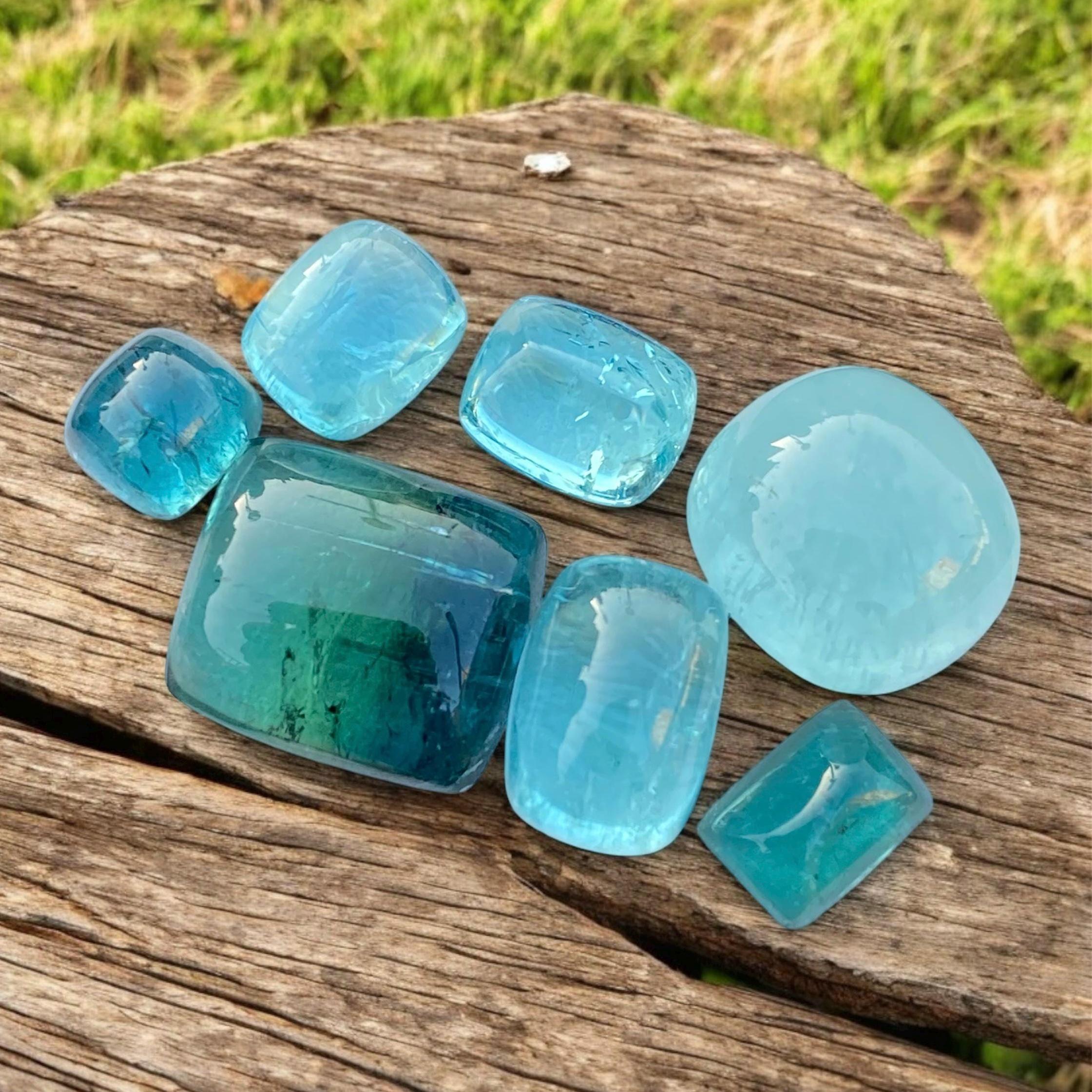 33.30カラット天然マルチブルーシェードトルマリンカボション