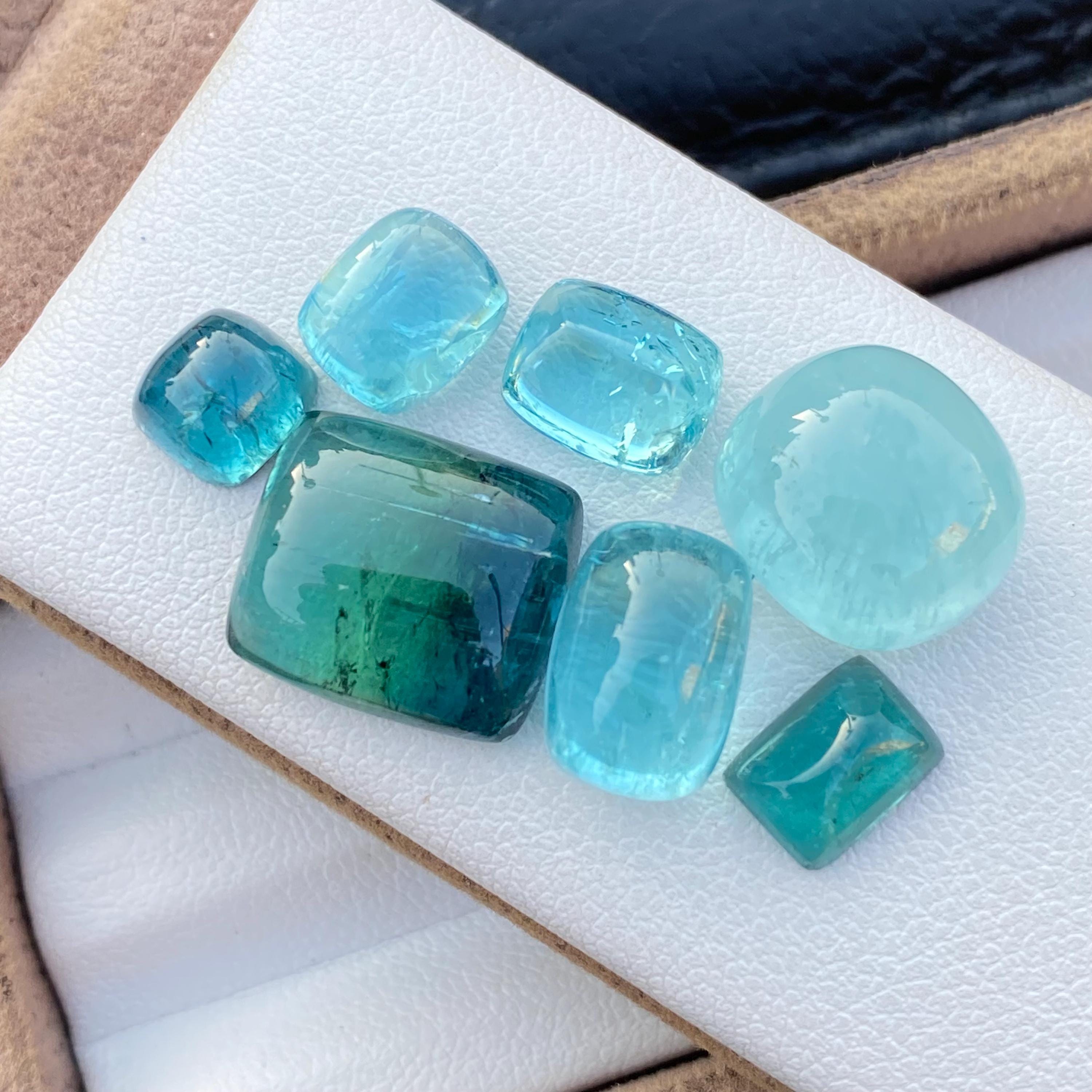 33.30カラット天然マルチブルーシェードトルマリンカボション