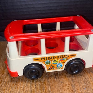 Vintage 1969 Fisher Price Mini Bus #141