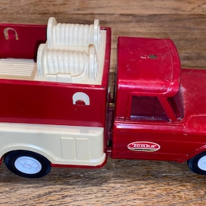 Vintage Tonka Jeep Pressed Steel Fire Truck with Decals