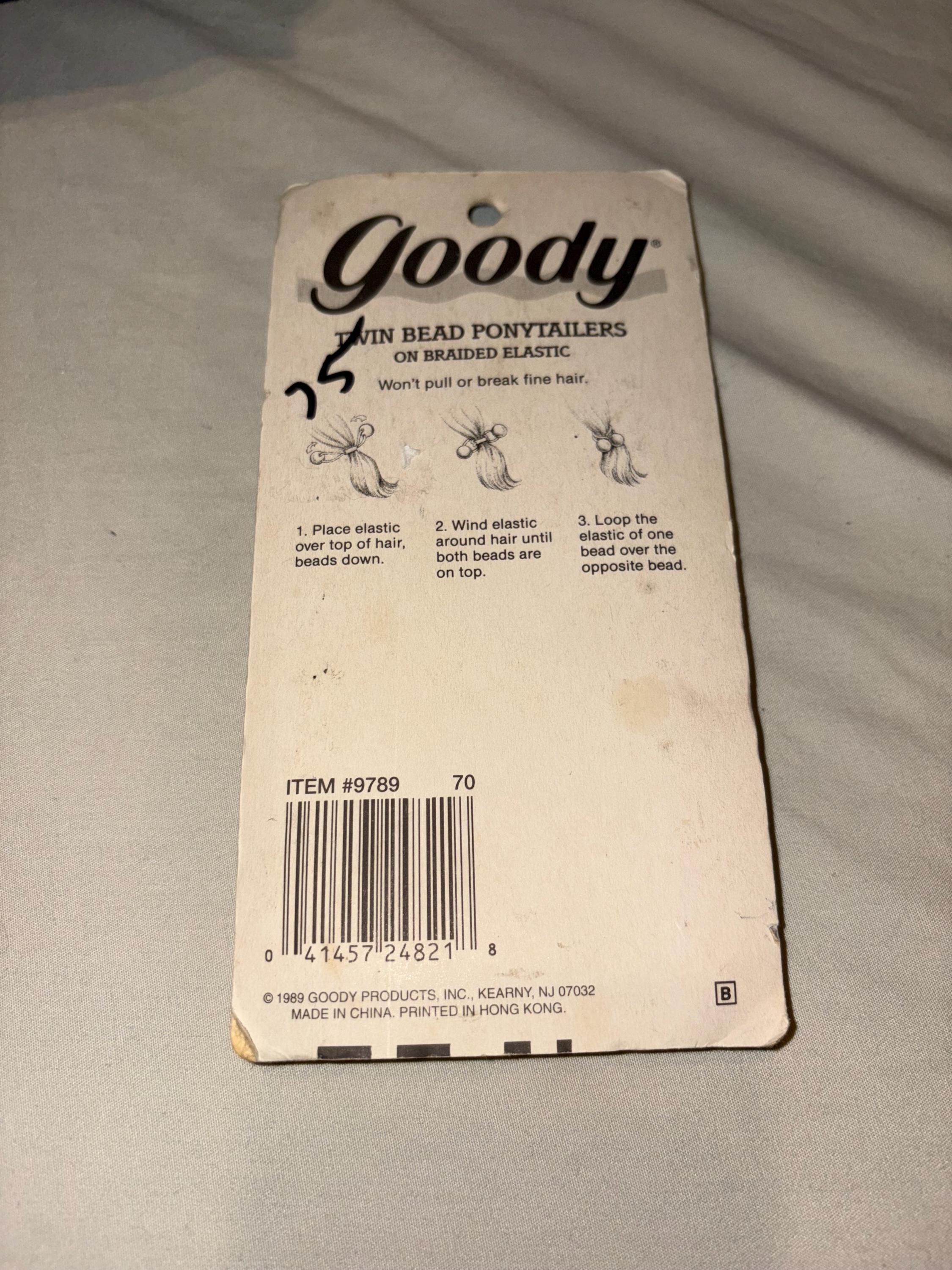 Vintage Goody 80s Ponytailers Hair Tie Holder Lot 8 Twin  display picture 2