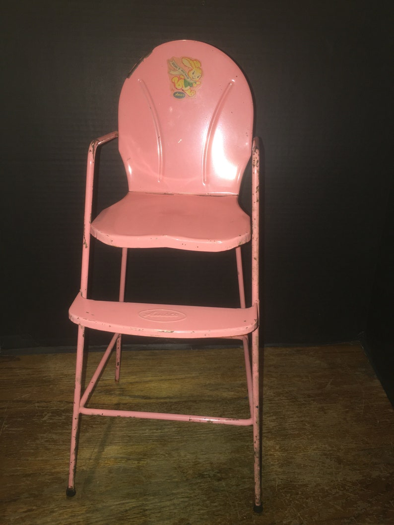 Vintage 1950s Amsco Dollehighchair Pink Metal High Chair Etsy