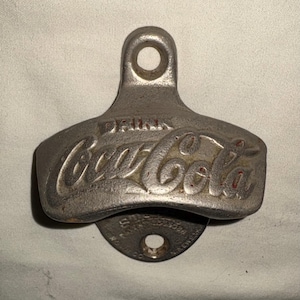 Vintage Coca Cola Wall Mount Metal Bottle Opener Starr Brown Co. Made in USA