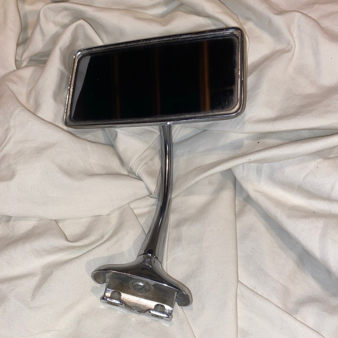 Vintage Style 4 Inch Outside Door Peep Mirror - Stainless & Chrome - Hot Rod, Rat Rod