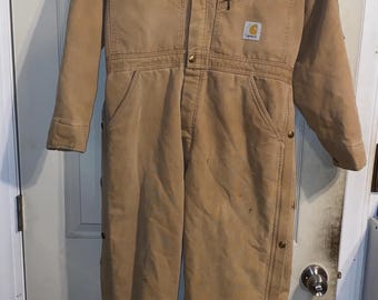 【USA-vintage】carhartt cover-all 80s 90s Vintage Carhartt Coveralls Size 44 Regular Canvas Lined Snow