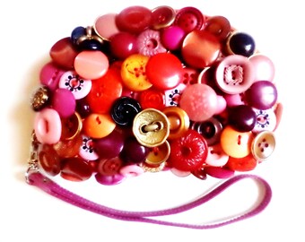 Handmade beautiful original purse of buttons