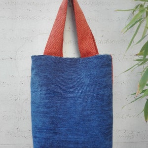 italian cut velvet carpet bag tote - velvet - sac- double face