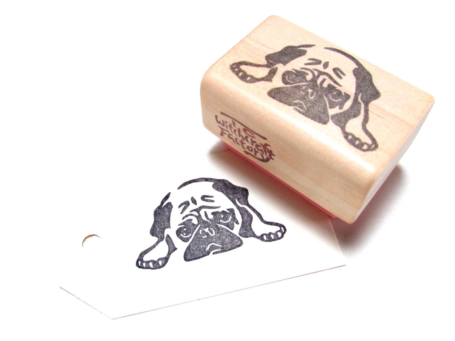 Pug Stamp Hand Carved Stamp Etsy