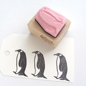 Walking Penguin, Hand Carved Stamp image 3