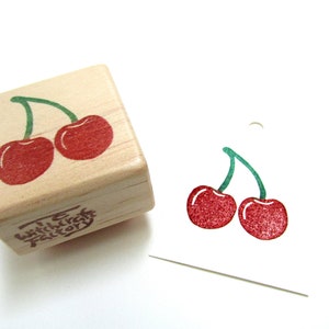 Cherry, Hand Carved Rubber Stamp image 3