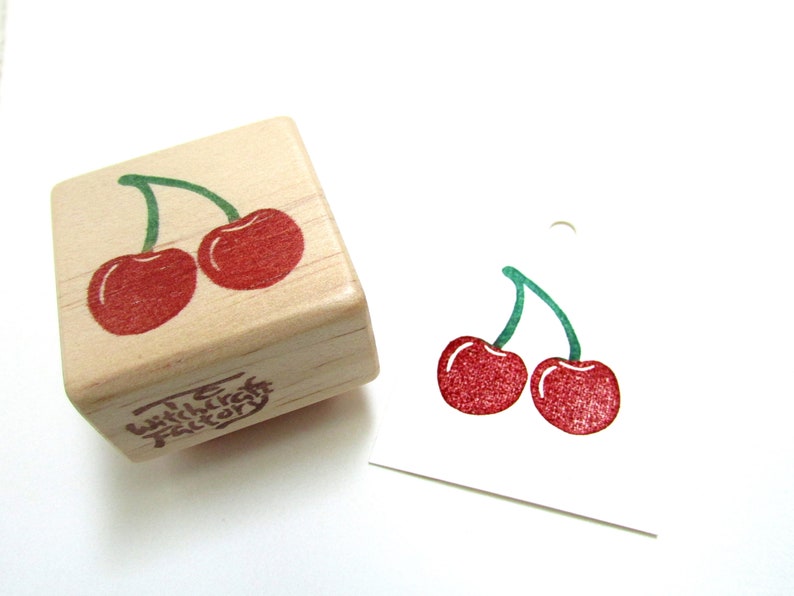 Cherry, Hand Carved Rubber Stamp image 3