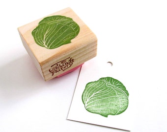 Cabbage Stamp, Hand Carved Vegetable Stamp