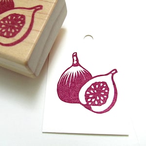 Fig, Hand Carved Rubber Stamp