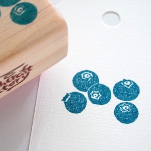 Blueberry Hand Carved Stamp