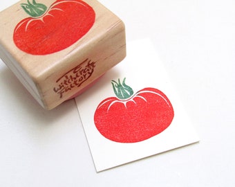 tomato Stamp, Hand Carved Vegetable Stamp