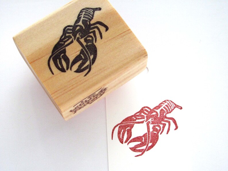 Lobster Hand Carved Stamp image 3