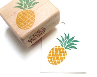 Pineapple, Hand Carved Rubber Stamp