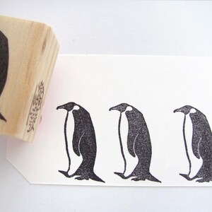 Walking Penguin, Hand Carved Stamp image 2