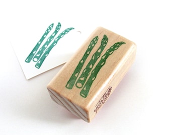 Asparagus Stamp, Hand Carved Vegetable Stamp