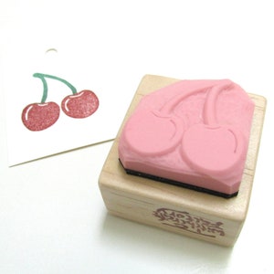 Cherry, Hand Carved Rubber Stamp image 2