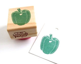 Pepper Stamp, Hand Carved Vegetable Stamp