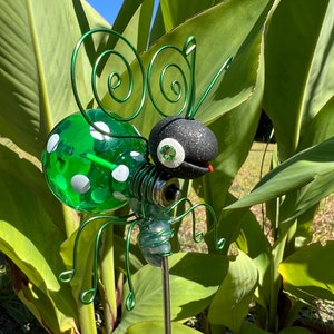 Ladybug garden stake yard art potted plant decor gifts for her