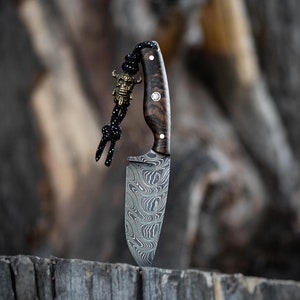 Cuchillo de Damasco, regalo personalizado, cuchillo de Damasco de cobre, cuchillo Valorant, regalo para padrinos de boda, cuchillo de bolsillo plegable, cuchillos arrojadizos, regalo de boda