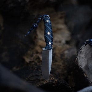 Custom Handmade Stainless Steel Camping & Hunting Knife with G10 Handle, Bushcraft Survival Knife, Personalized Outdoor Gear, Soldier Gift