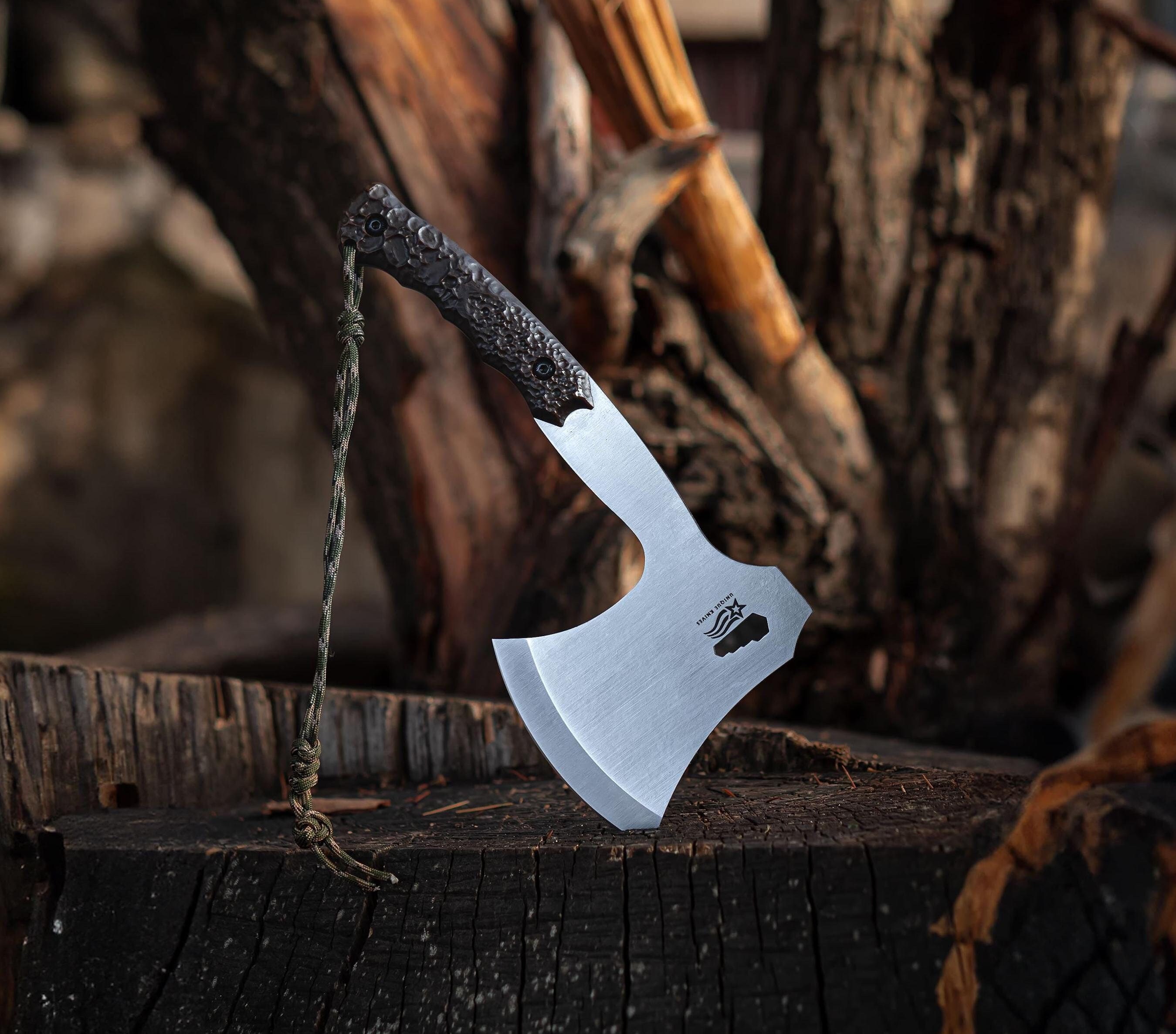 Petite Hache MFH Manche Bois – 9 Cm – Pour Bushcraft, Camping Et Menuiserie