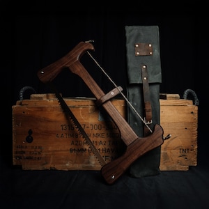 Personalized Bow Saw, Bushcraft Saw, Camping Saw, Handmade Bucksaw, Woodsman Gift, Gift for Him, Swedish Saw, Bushcraft Gear, Folding Saw
