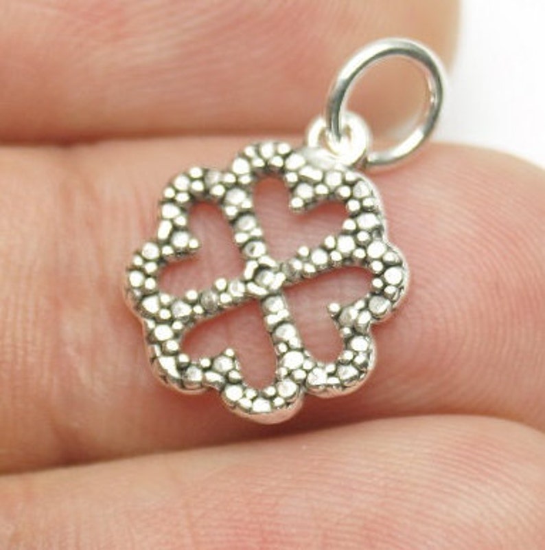 600-023SS Clover Charm Sterling Silver-