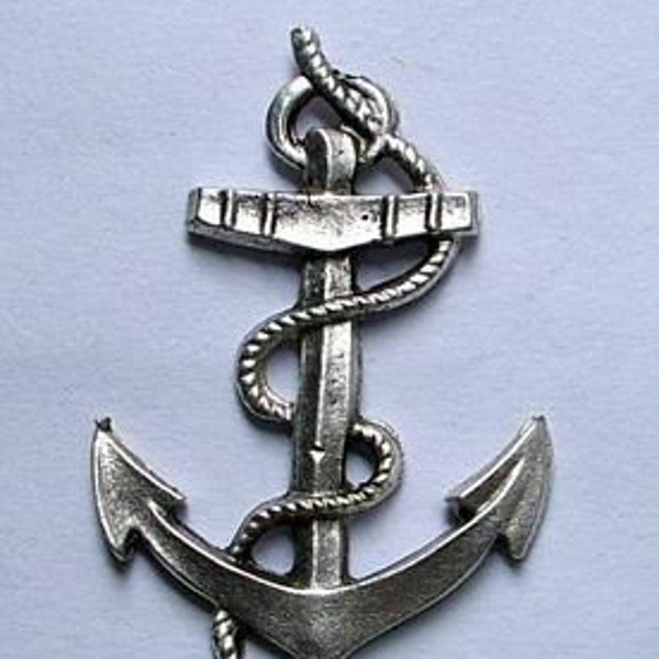 Silver plated Anchor Pendant or charm
