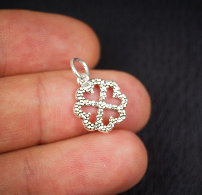 600-023SS Clover Charm Sterling Silver-