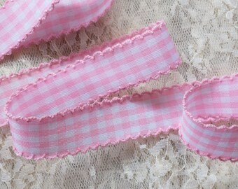 10 Yards of Pink Lace Trim/ 10 Yards of Pink Lace Ribbon approx. 2.2 Cm/  0.9 