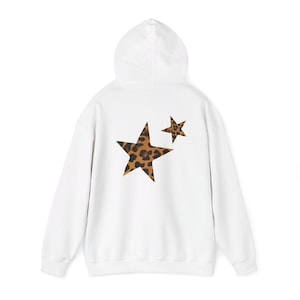 HOPELY Leopard Star Patch Short Sleeve T-Shirt