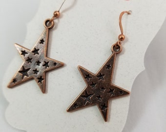 Stars in Your Eyes Copper fun Earrings