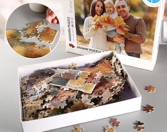 Rompecabezas Personalizado con foto impresa. Puzzle de 300, 500, 1000 piezas personalizado. Regalo original, entretenimiento familiar