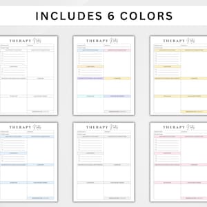 Therapy Session Notes Template Printable, Therapist & Psychologist ...